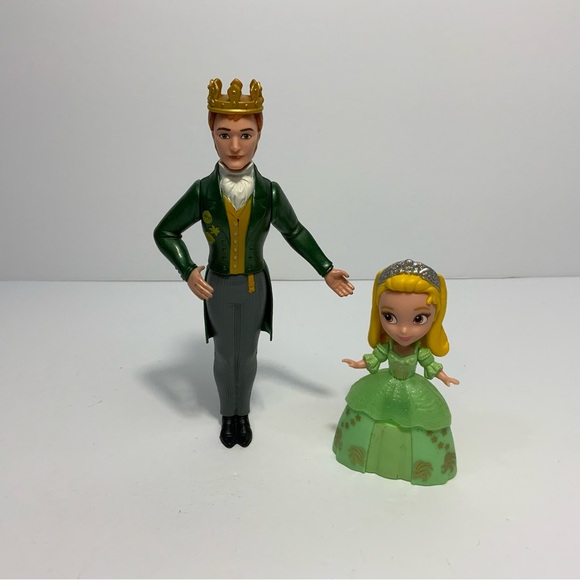 Disney Sofia The First Royal Family King Roland & Princess Amber Toy Figures - Picture 1 of 3